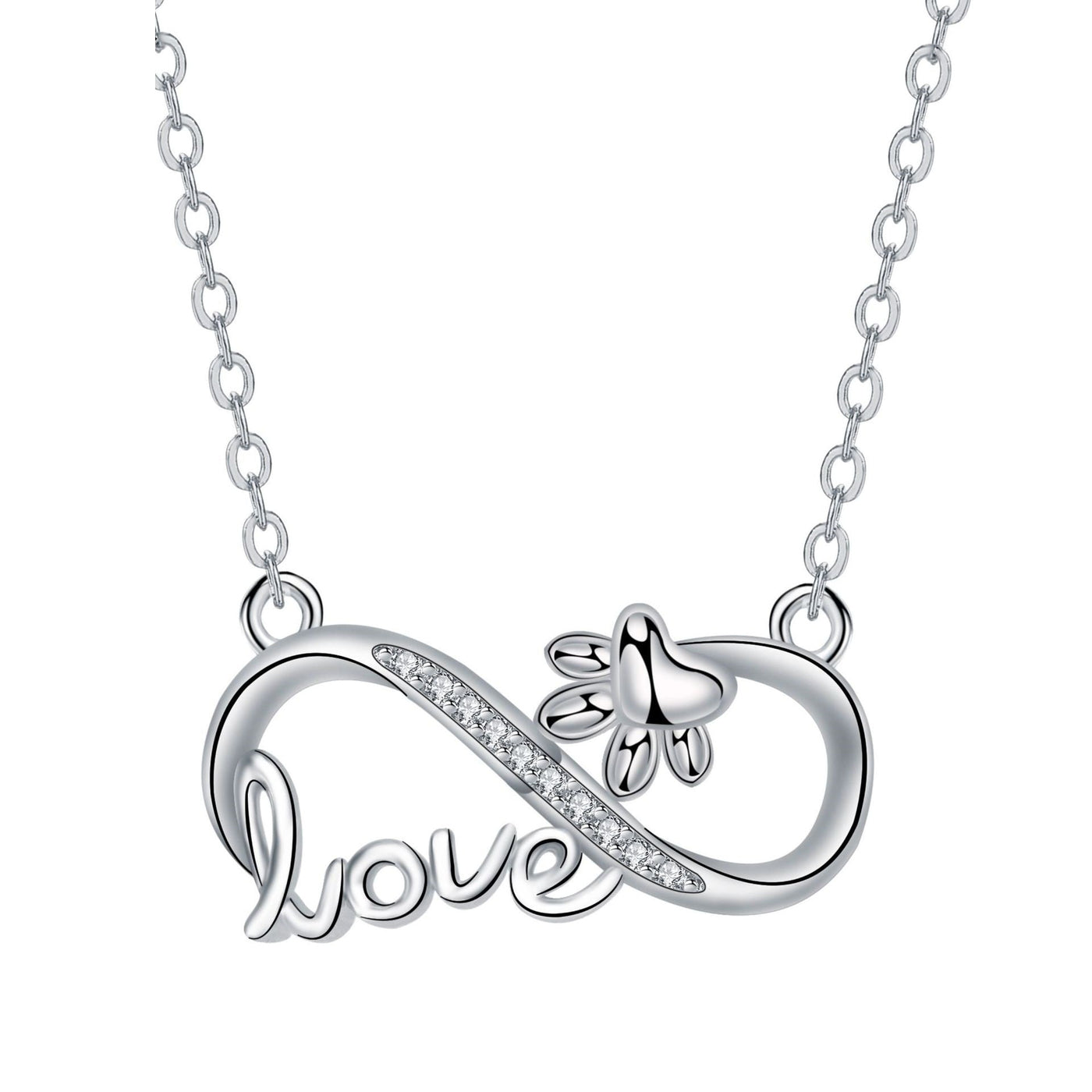 Forever Connected - Paw Infinity Necklace Silver