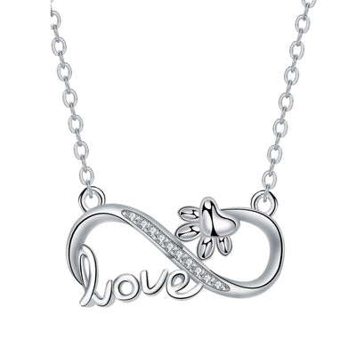 Forever Connected - Paw Infinity Necklace Silver