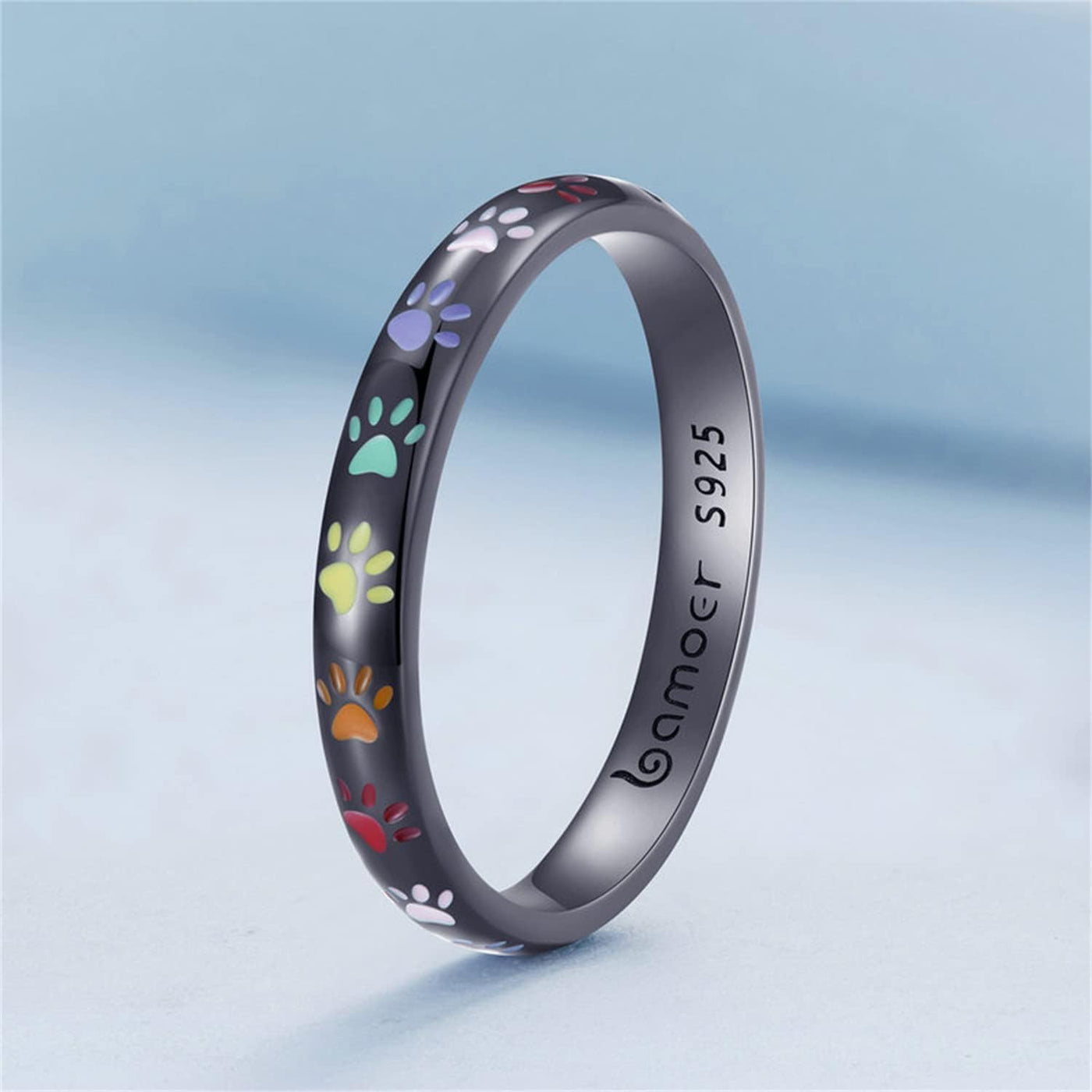 Paw Print Ring made of Sterling Silver