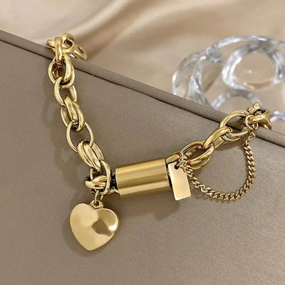 Heartened Chunky Bracelet | Gold