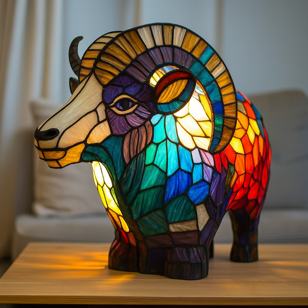 Tachette – Lampe en Vitraux