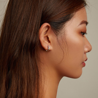 Colorful Paws Hoop Earrings made of Sterling Silver