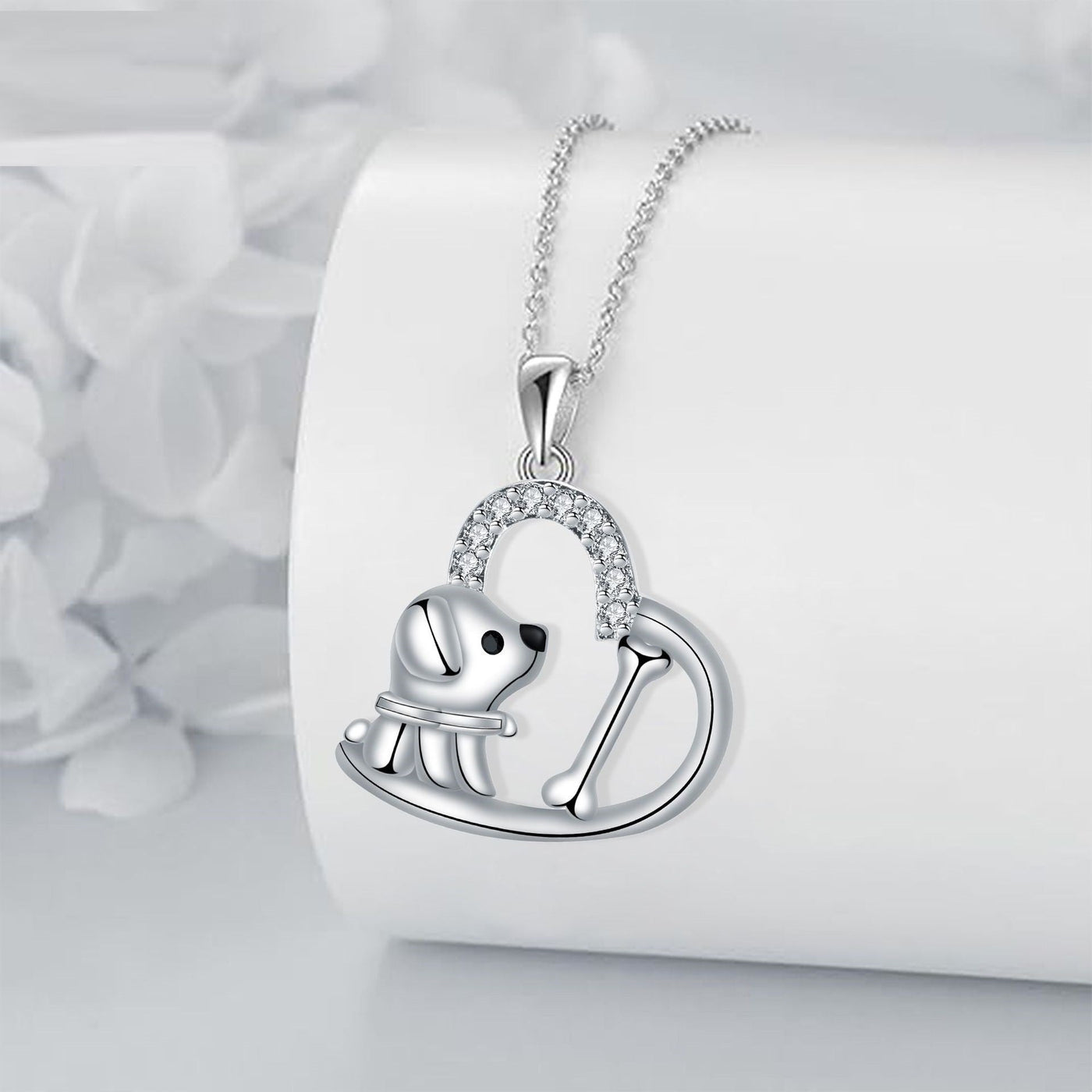 Heart Pendant 'Loyal Companion' Silver Necklace